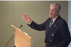 Dr. Zbigniew Brzezinski speaks at SIS on April 18, 2012. Photo by Jeff Watts.